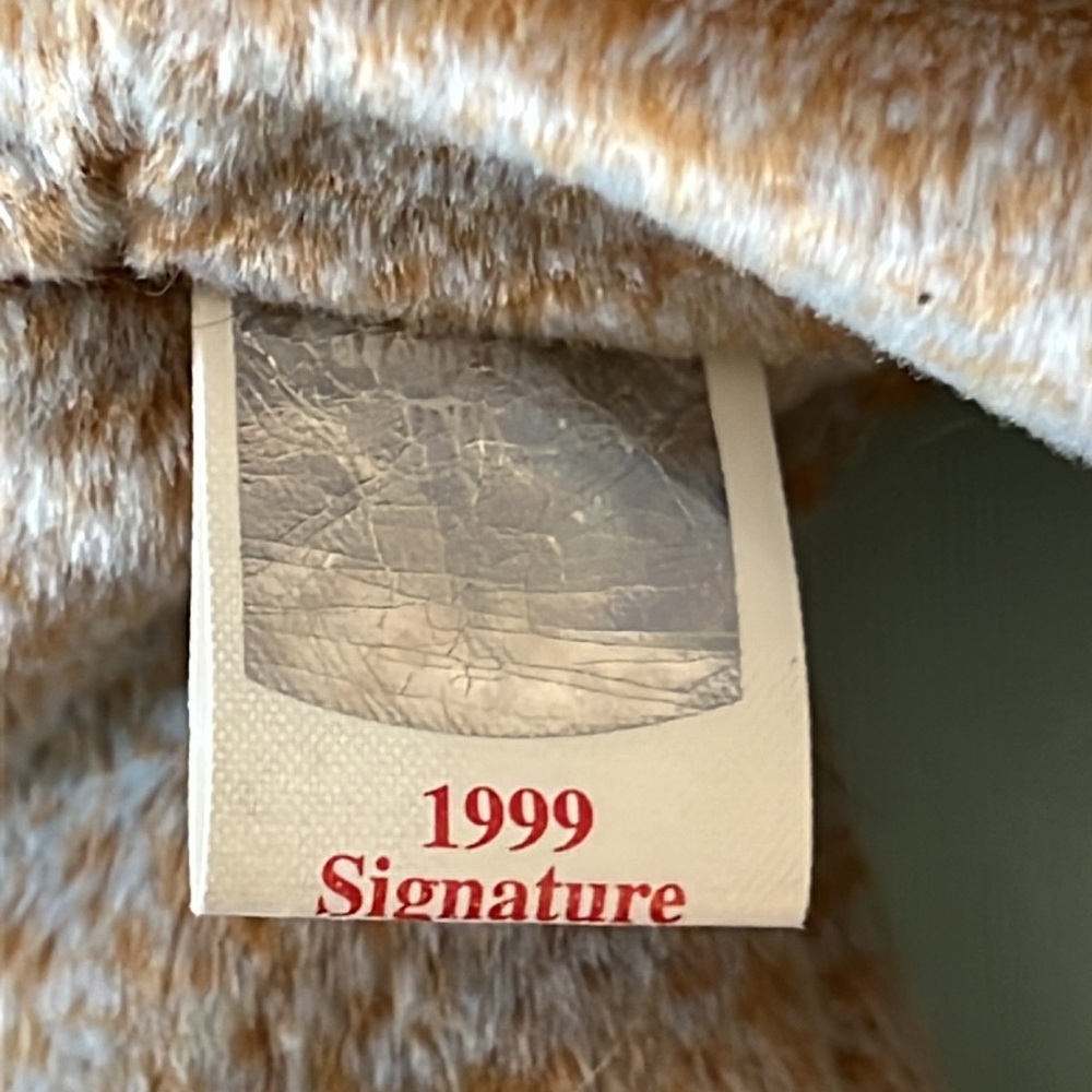 TY Brown 1999 Signature Bear Plush Toy with Tags - Picture 6 of 9